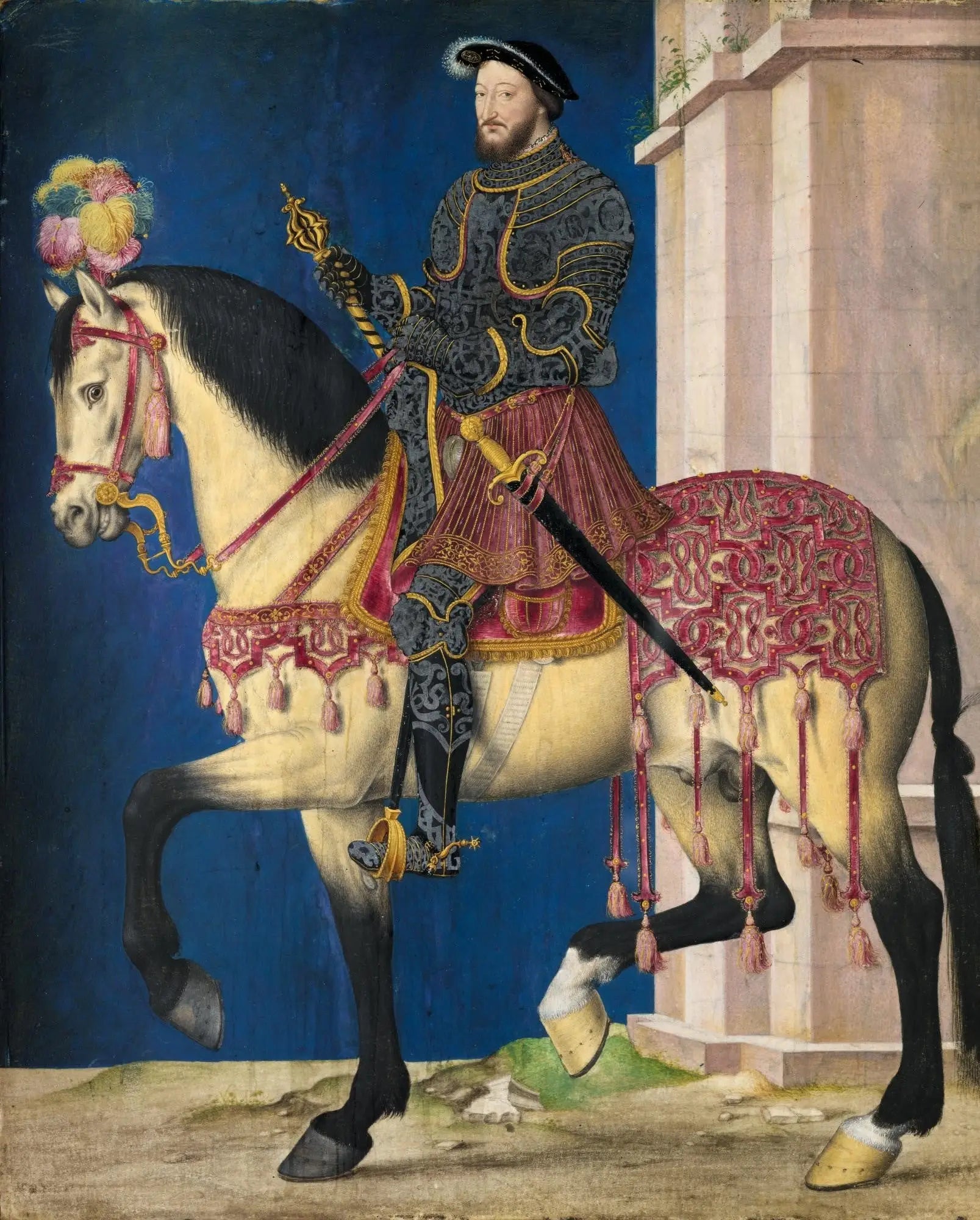 portrait équestre de François Ier - Jean Clouet image 1 reproduction de peinture à l’huile