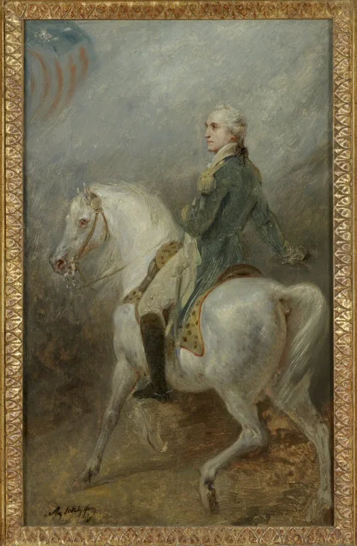 Portrait équestre de George Washington - Ary Scheffer image 1 reproduction d’œuvre d’art à l’huile