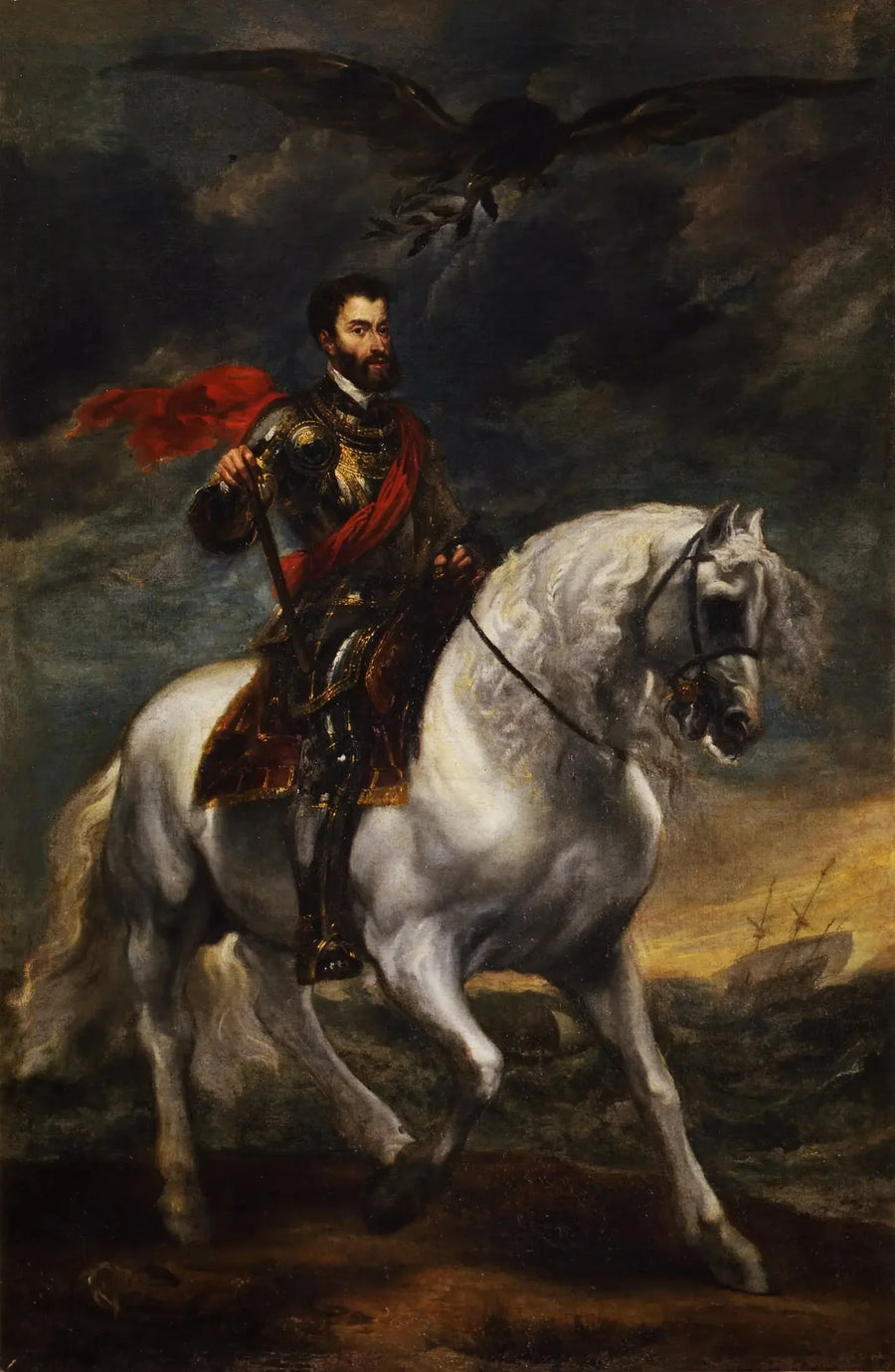 Portrait équestre de l'empereur Charles Quint - Antoine van Dyck