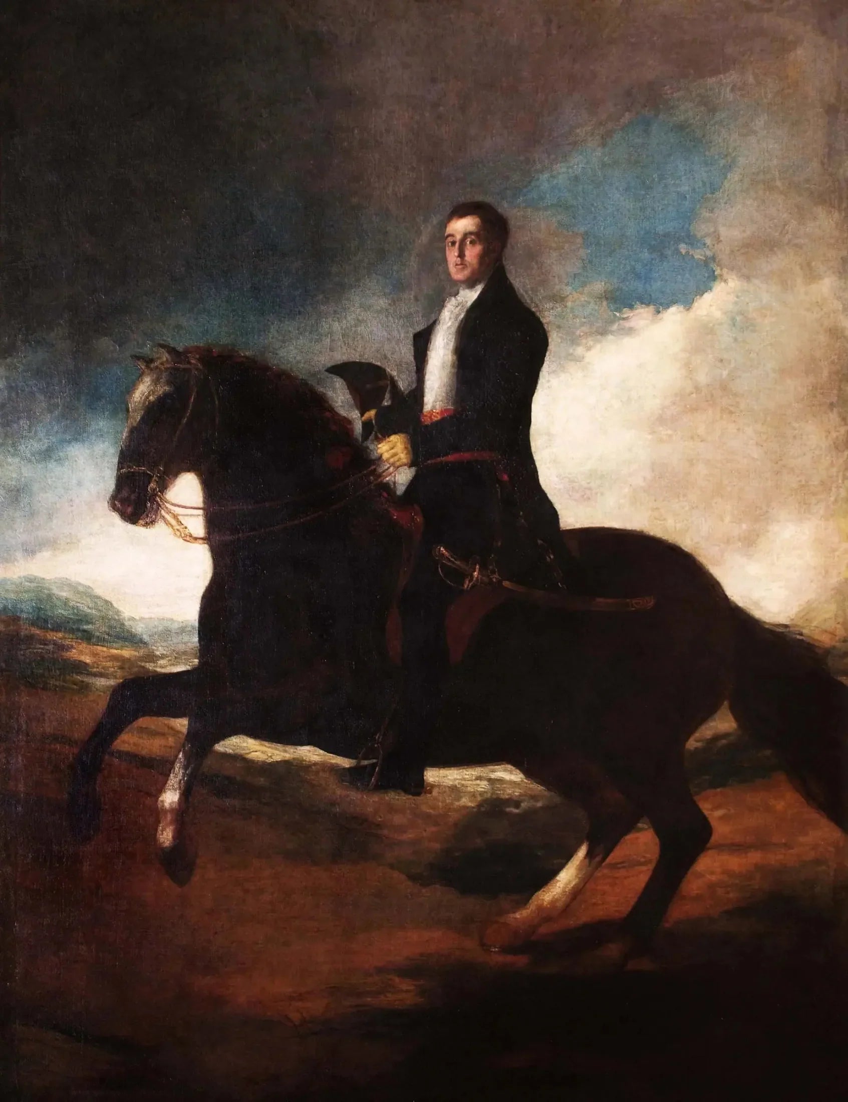 Portrait équestre du 1er duc de Wellington - Francisco de Goya image 1 copie de tableau peinte à la main