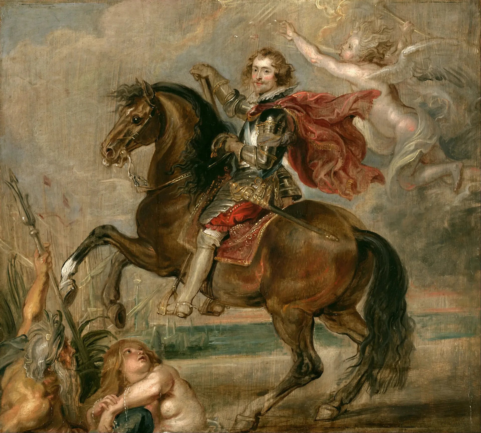 Portrait équestre du duc de Buckingham - Peter Paul Rubens image 1 reproduction artisanale de tableau