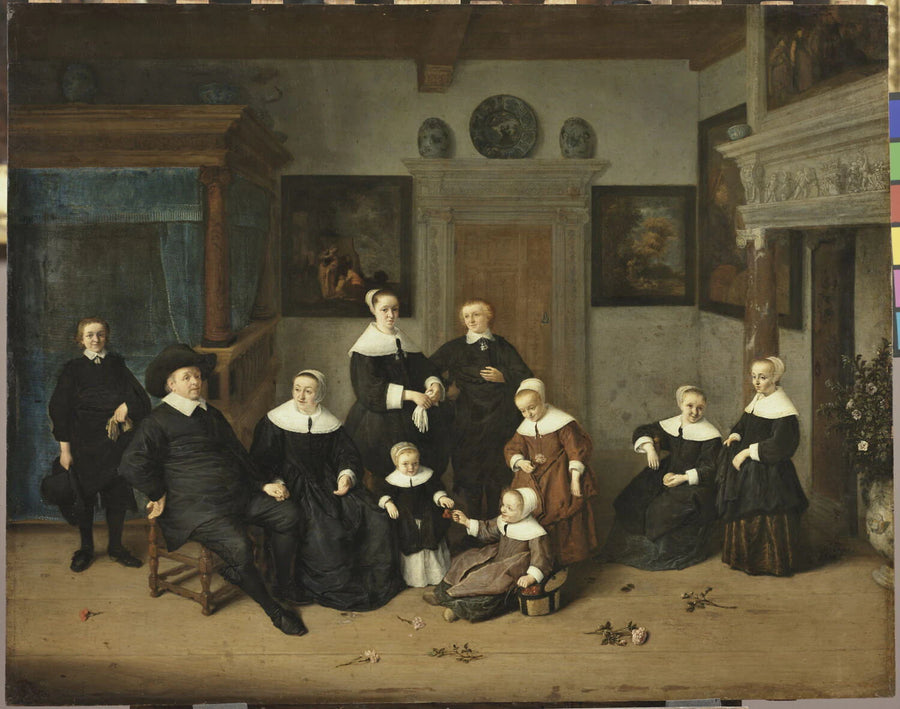 Portrait de famille dans un intérieur, dit autrefois La Famille du Peintre - Adriaen van Ostade