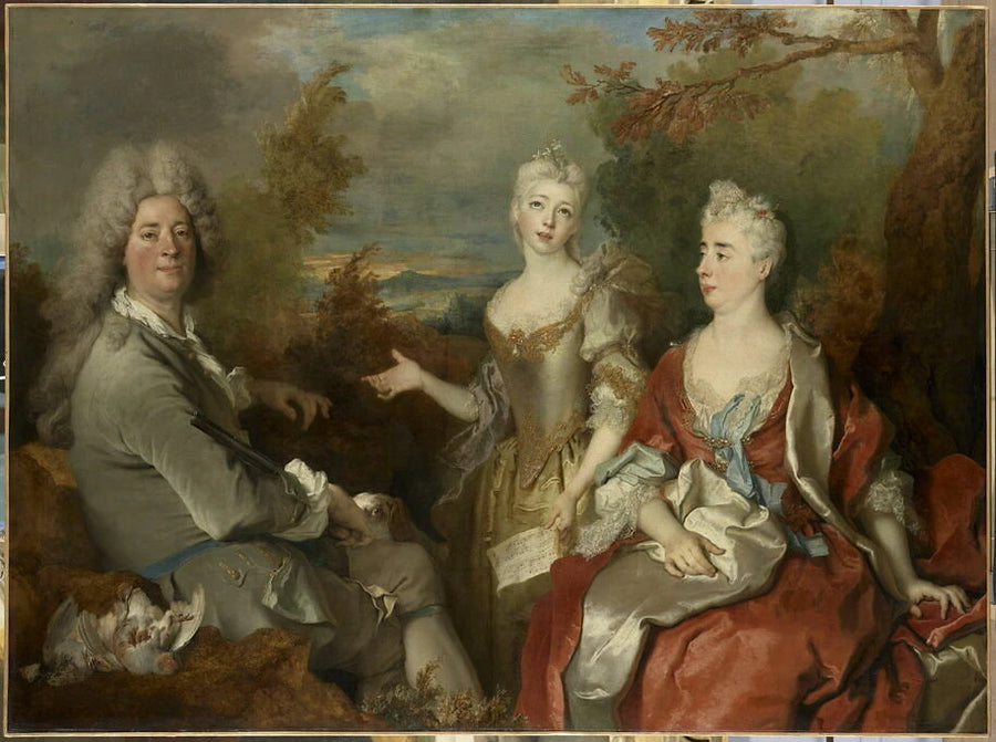 Portrait de famille, dit autrefois à tort : Le peintre, sa femme et sa fille - Nicolas de Largillière