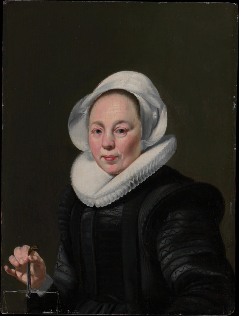 Portrait d'une femme avec une balance - Thomas de Keyser