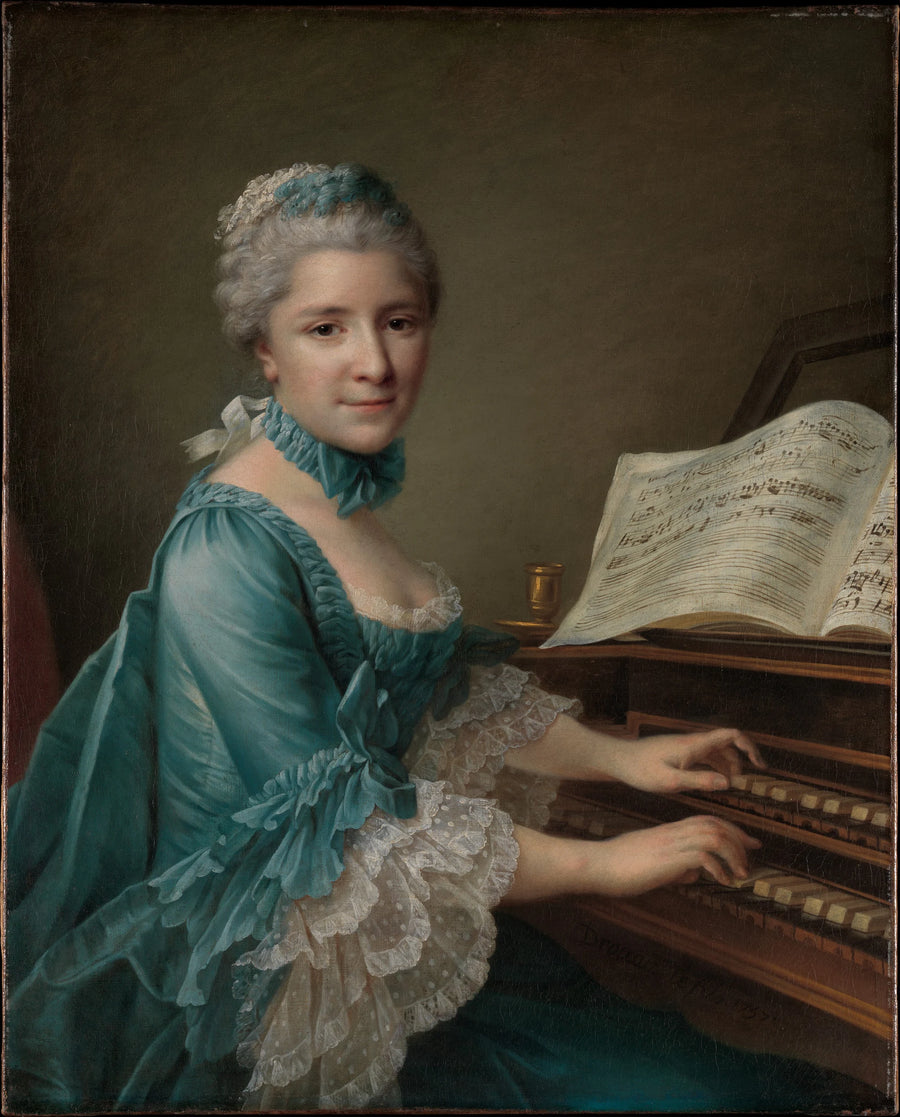 Portrait d'une femme, dite Madame Charles Simon Favart (Marie Justine Benoîte Duronceray, 1727-1772) - François Hubert Drouais