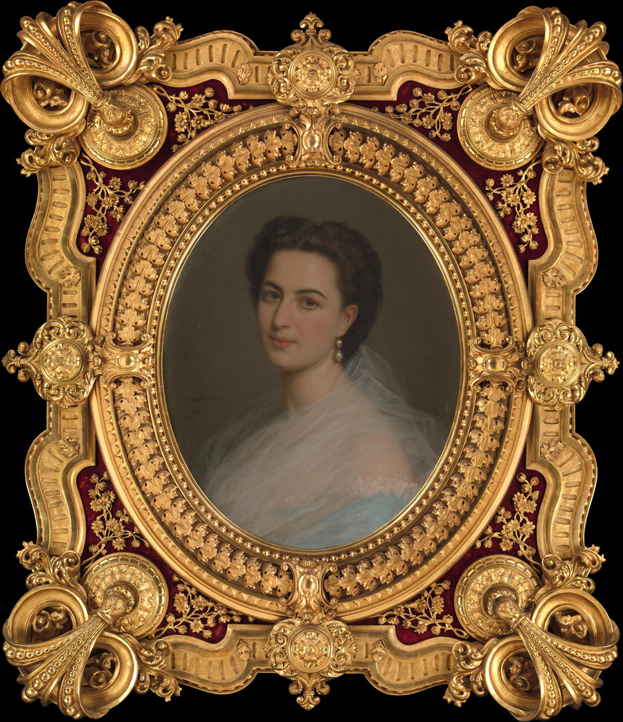 Portrait de femme (Marianna Panciatichi, marquise Paolucci delle Roncole, 1835-1919, ou sa belle-sœur, Beatrice Ferrari-Corbelli di Reggio, comtesse de Lucciano) - Michele Gordigiani