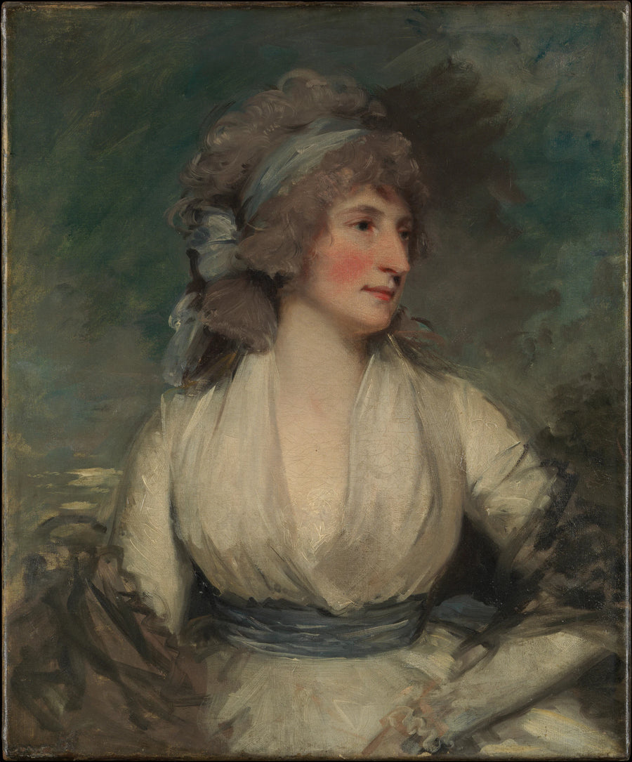 Portrait d'une femme ; (verso, actuellement masqué par le rentoilage) Étude de tête d'enfant - John Hoppner