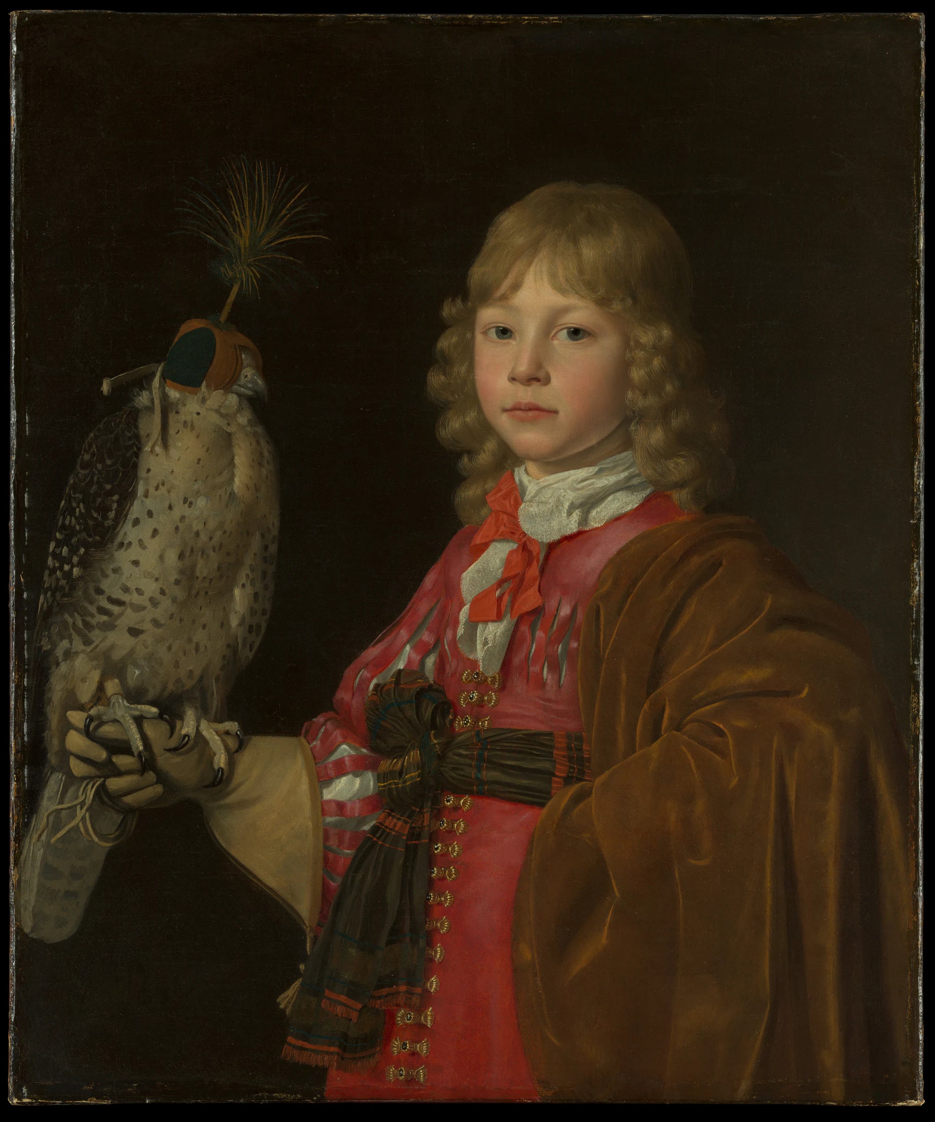Portrait d'un garçon avec un faucon - Wallerant Vaillant