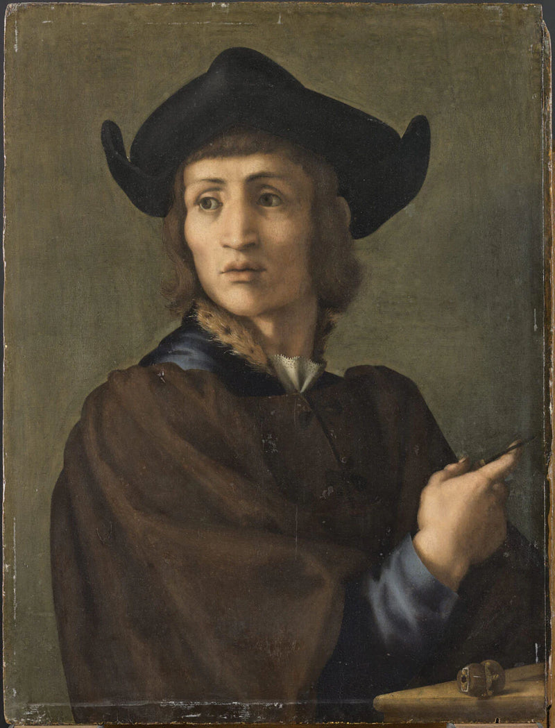 Portrait d'un graveur de pierres fines (parfois identifié avec Giovanni Delle Corniole, Michelino di Paolo Poggini ou Domenico di Polo) - Il Pontormo