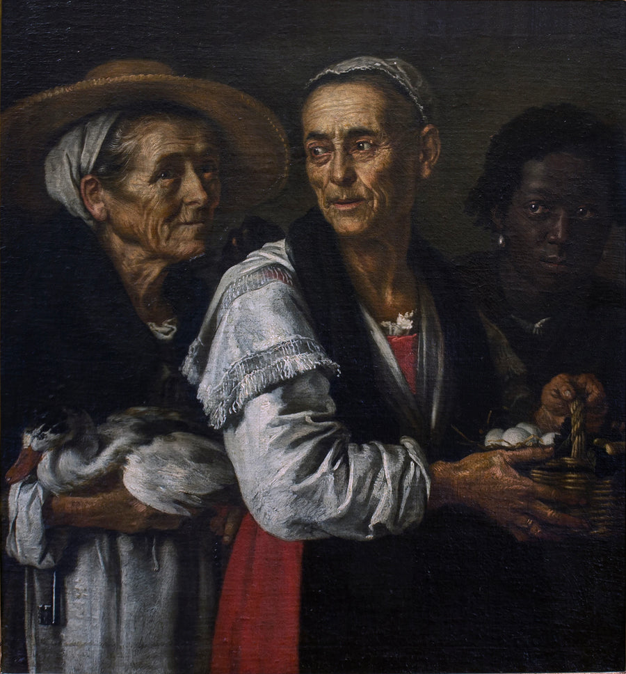 Portrait de groupe de Domenica delle Cascine, Cecca di Pratolino et Pietro Moro - Justus Sustermans