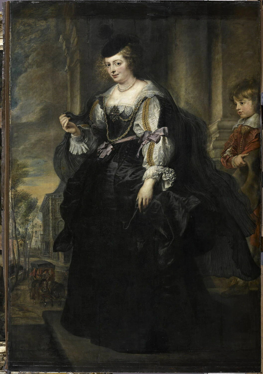 Portrait d’Hélène Fourment (1614-1673) au carrosse, suivie de son jeune fils Frans en page - Peter Paul Rubens