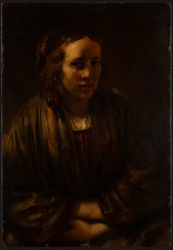 Demi-figure d’une jeune femme, dite Hendrickje – Rembrandt ou imitateur