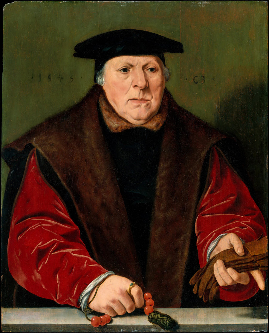 Portrait d'un homme au chapelet - Jan Cornelisz Vermeyen
