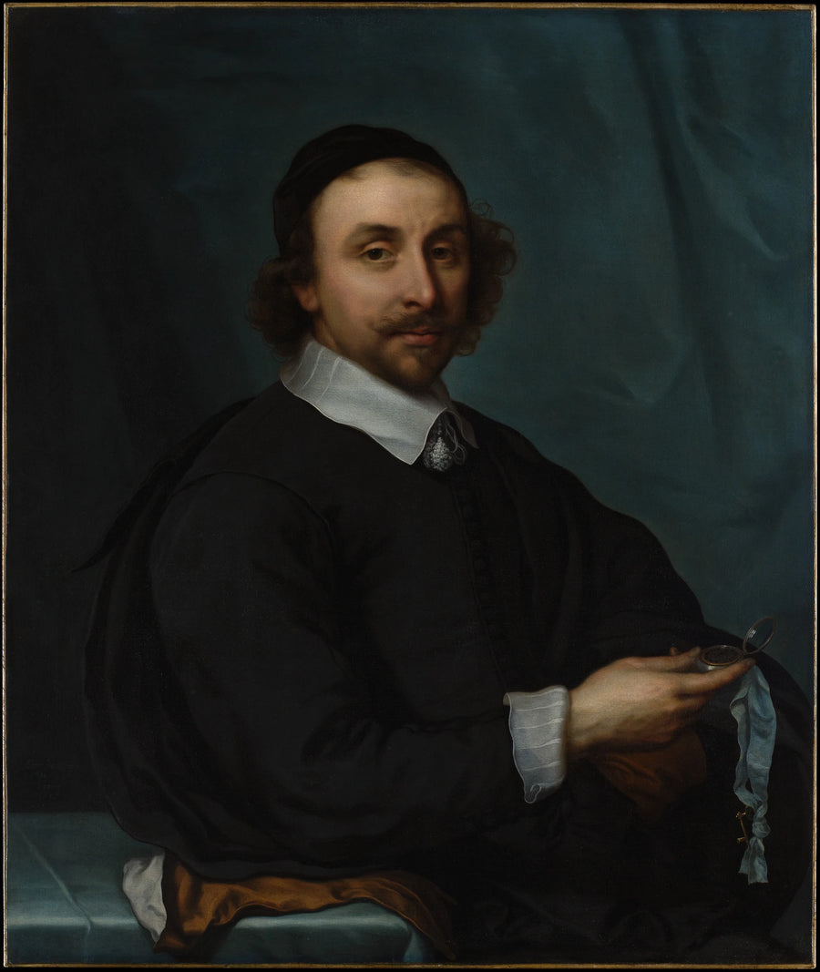 Portrait d'un homme avec une montre - Cornelis Jonson van Ceulen the Younger