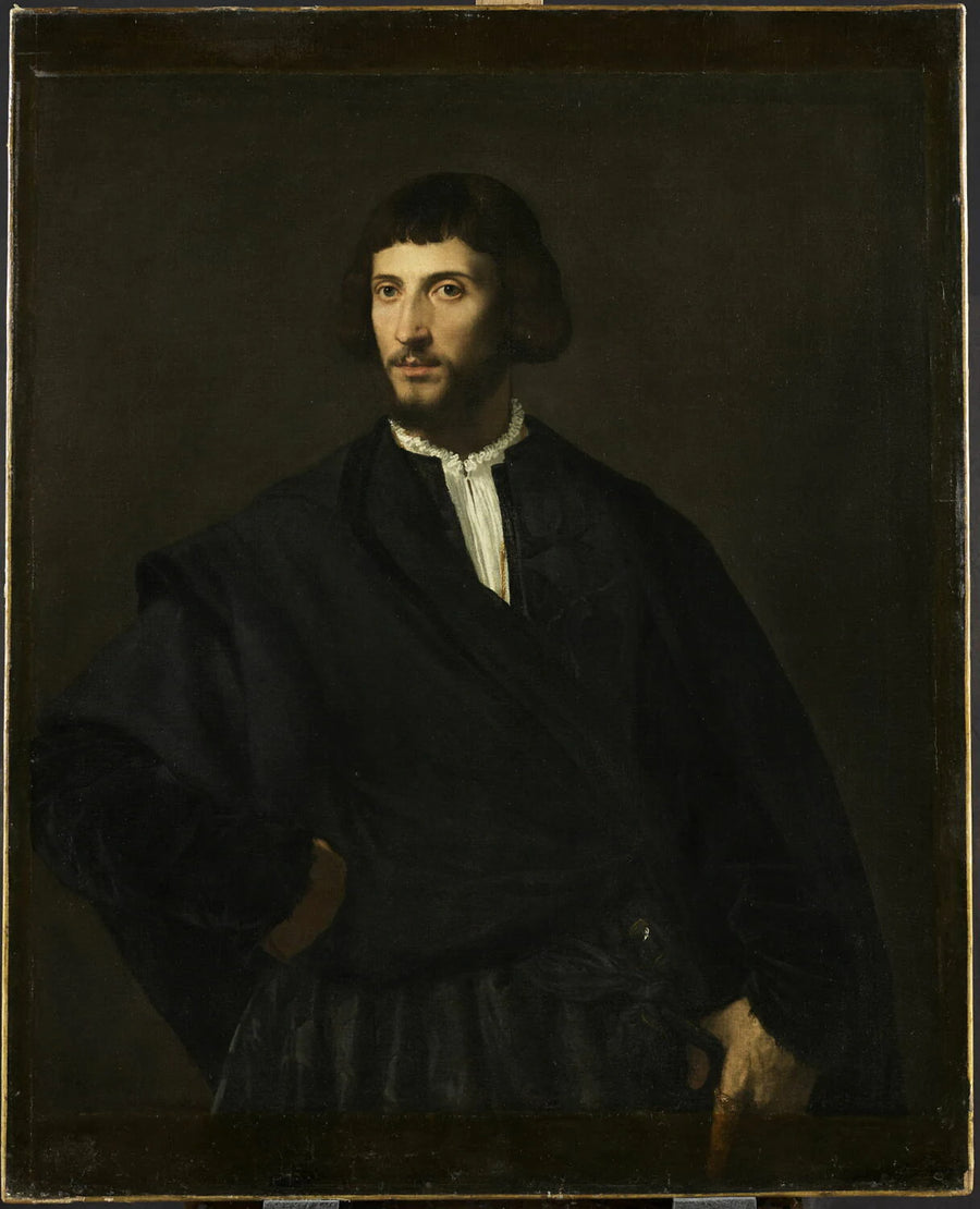 Portrait d'homme, main à la ceinture - Tiziano ou Titien
