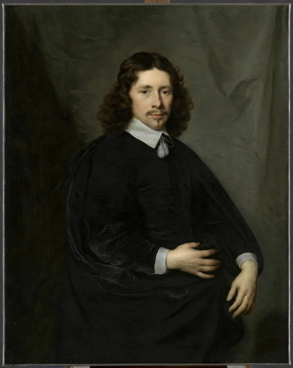 Portrait d'homme à mi-corps sur fond de draperie - Cornelis I Janssens van Ceulen