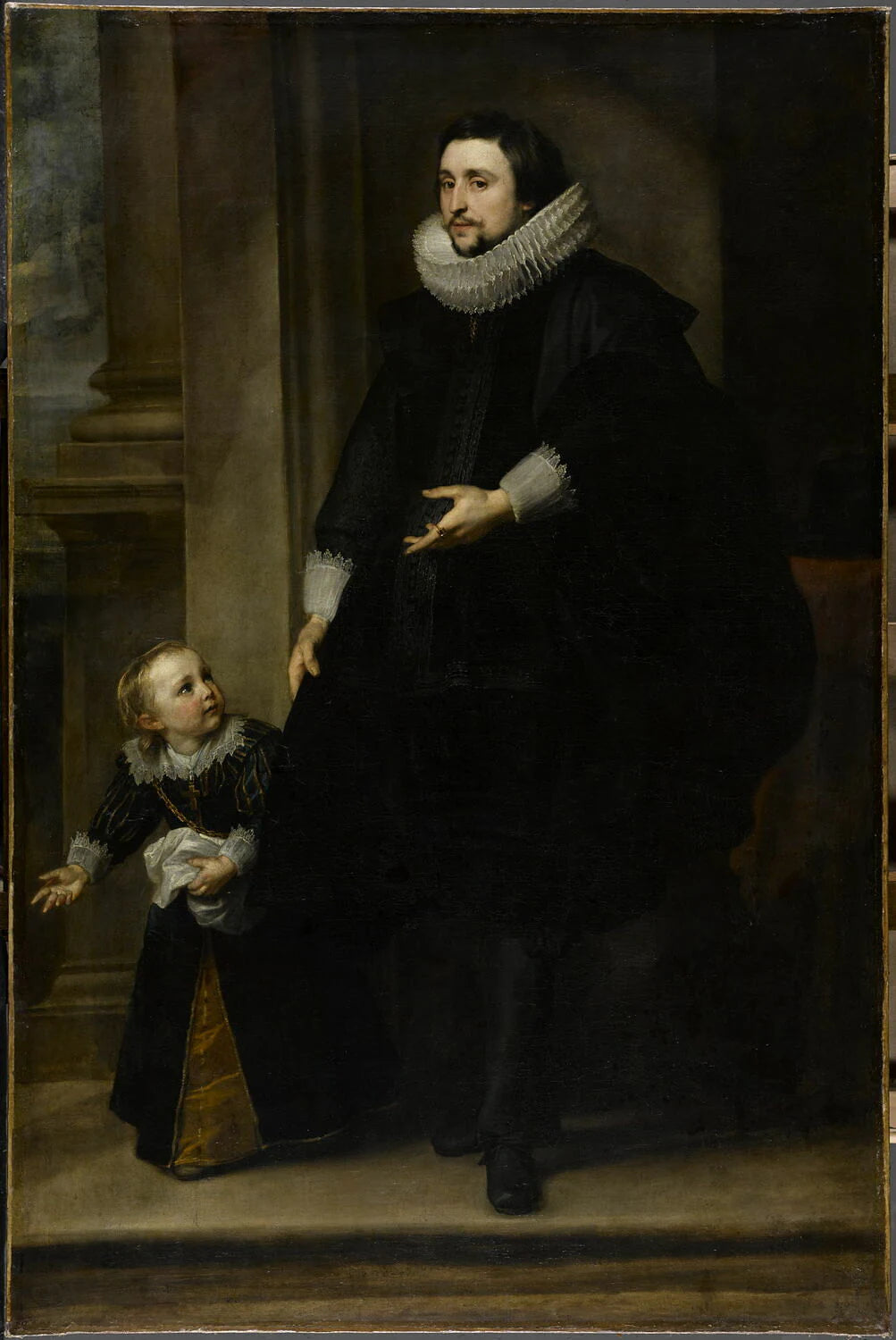 Portrait d'un homme de qualité avec son fils. Pendant de l'INV. 1243 - Antoon van Dyck