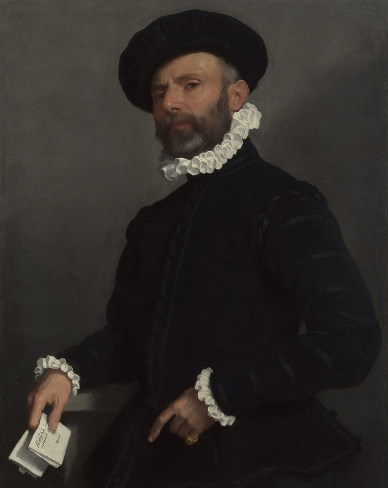 Portrait d'un homme tenant une lettre (