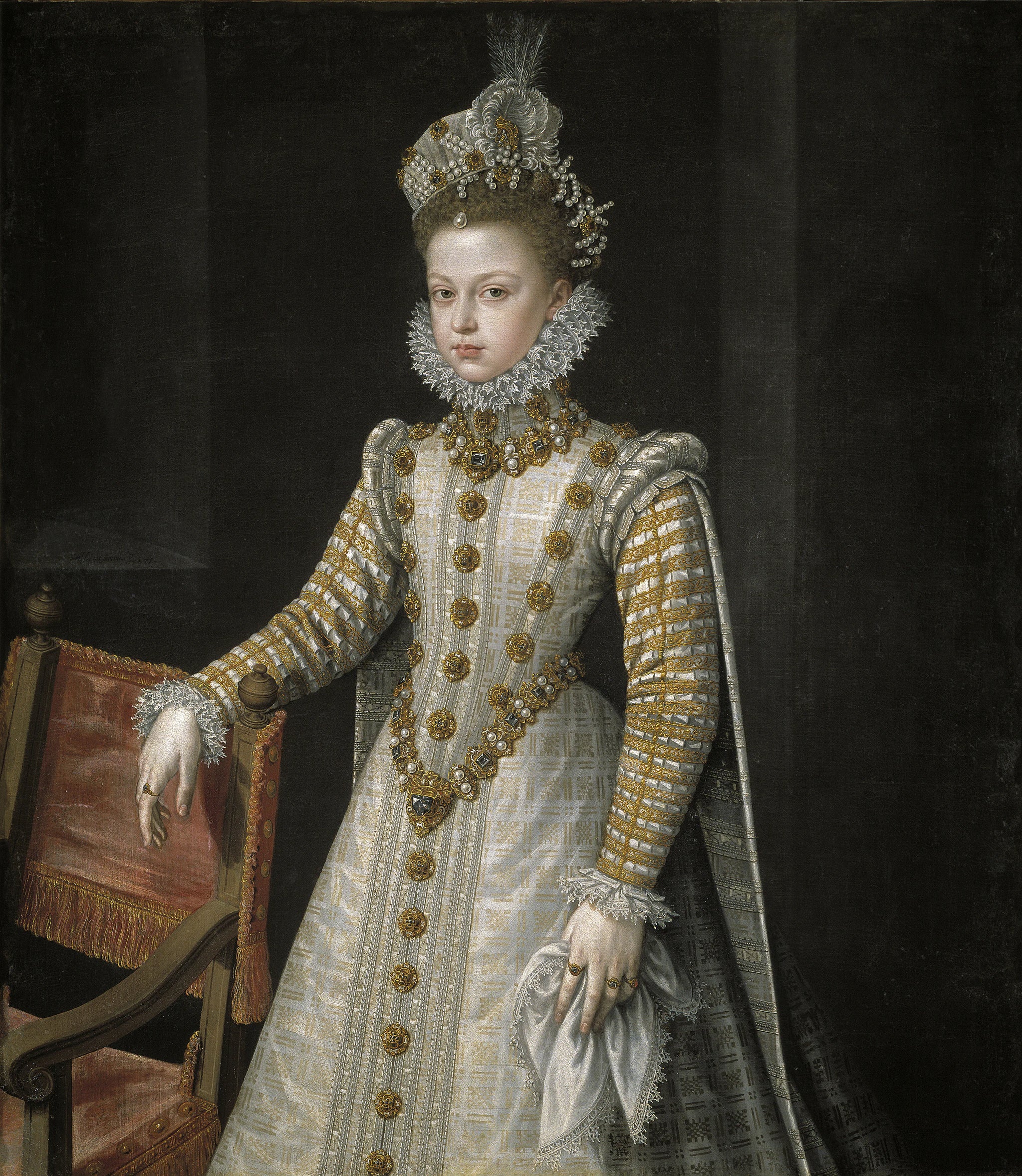 Portrait de l'infante Isabelle Claire Eugénie - Alonso Sánchez Coello