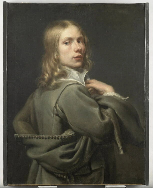 Portrait d'un jeune homme vu en buste, tourné de trois-quarts vers le spectateur - Jacob I van Oost