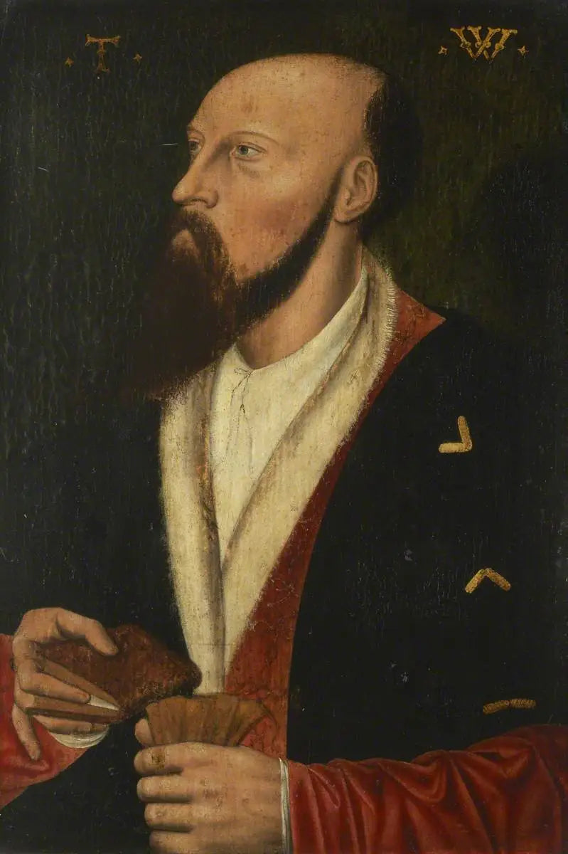 Portrait of a Gentleman (reputedly Sir Thomas Wyatt, 1503–1542) - Hans Holbein le Jeune image 1 copie peinte à la main à l’huile