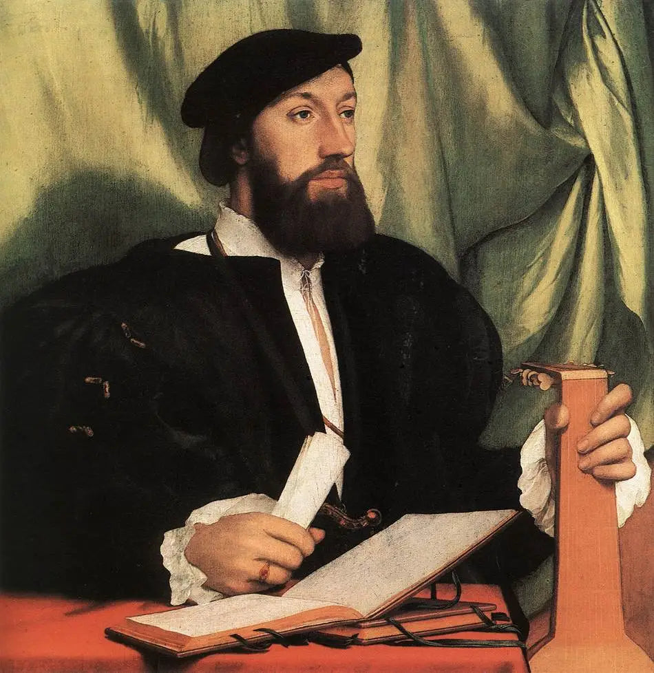 Portrait of a man with a lute - Hans Holbein le Jeune image 1 copie peinte à la main à l’huile