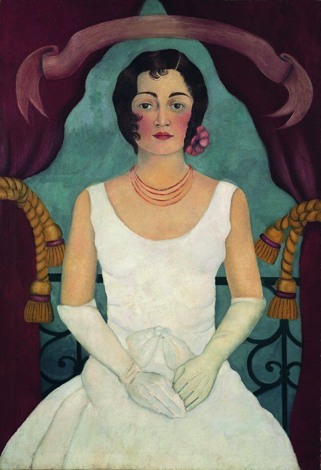 Portrait d’une femme en blanc - Frida Kahlo