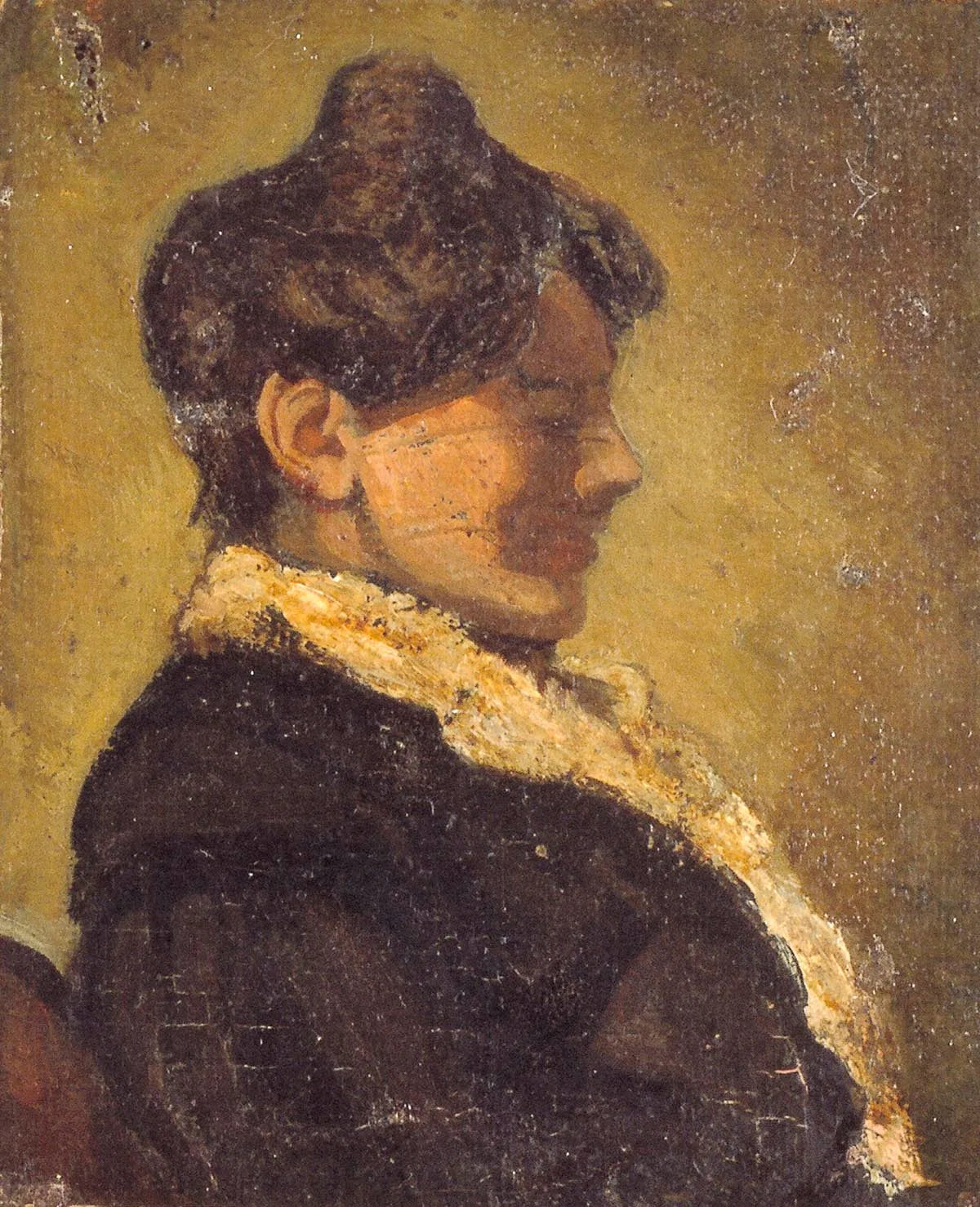 Portrait of Agnita Feis in Profile - Theo van Doesburg image 1 copie de tableau peinte à la main