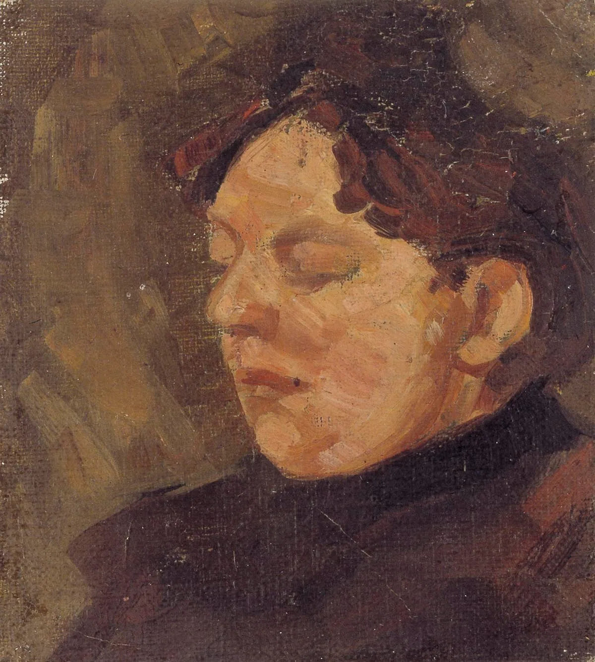 Portrait of Agnita Feis - Theo van Doesburg image 1 tableau peint à l’huile sur toile