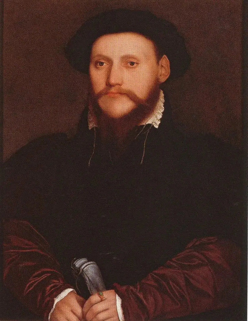 Portrait of an Unknown Gentleman - Hans Holbein le Jeune image 1 reproduction de peinture à l’huile