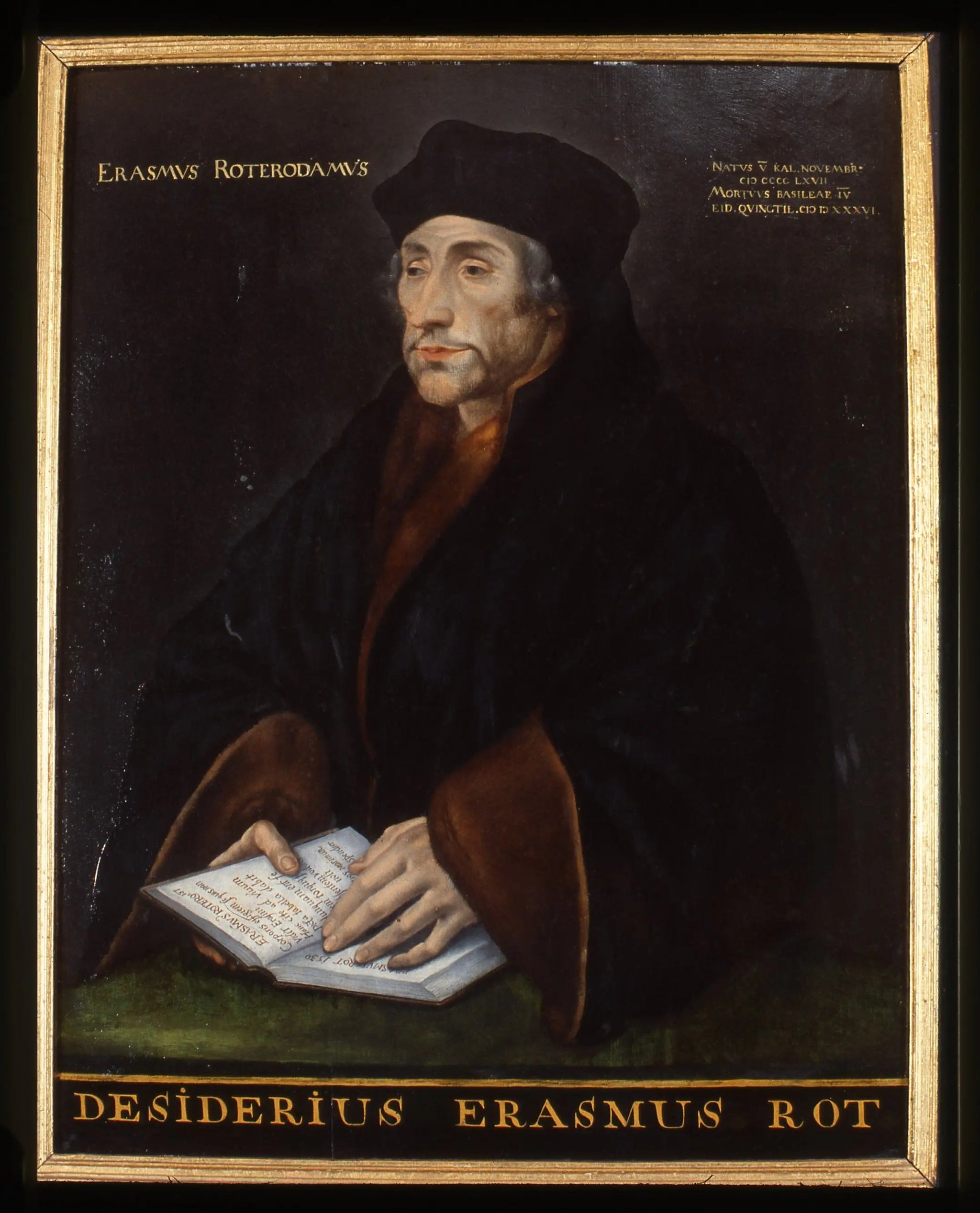 Portrait of Desiderius Erasmus, humanist - Hans Holbein le Jeune image 1 reproduction réalisée par Alpha Reproduction