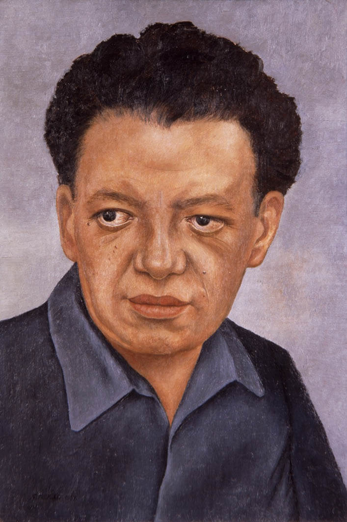 Portrait de Diego Rivera - Frida Kahlo image 1 reproduction de peinture à l’huile