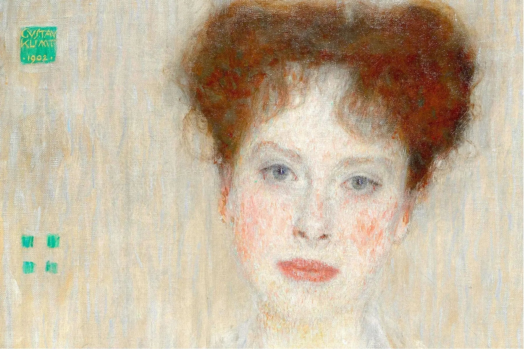 🎨 Portrait of Gertrud Loew (détail) – Gustav Klimt (vers 1902) image 1 reproduction artisanale de tableau