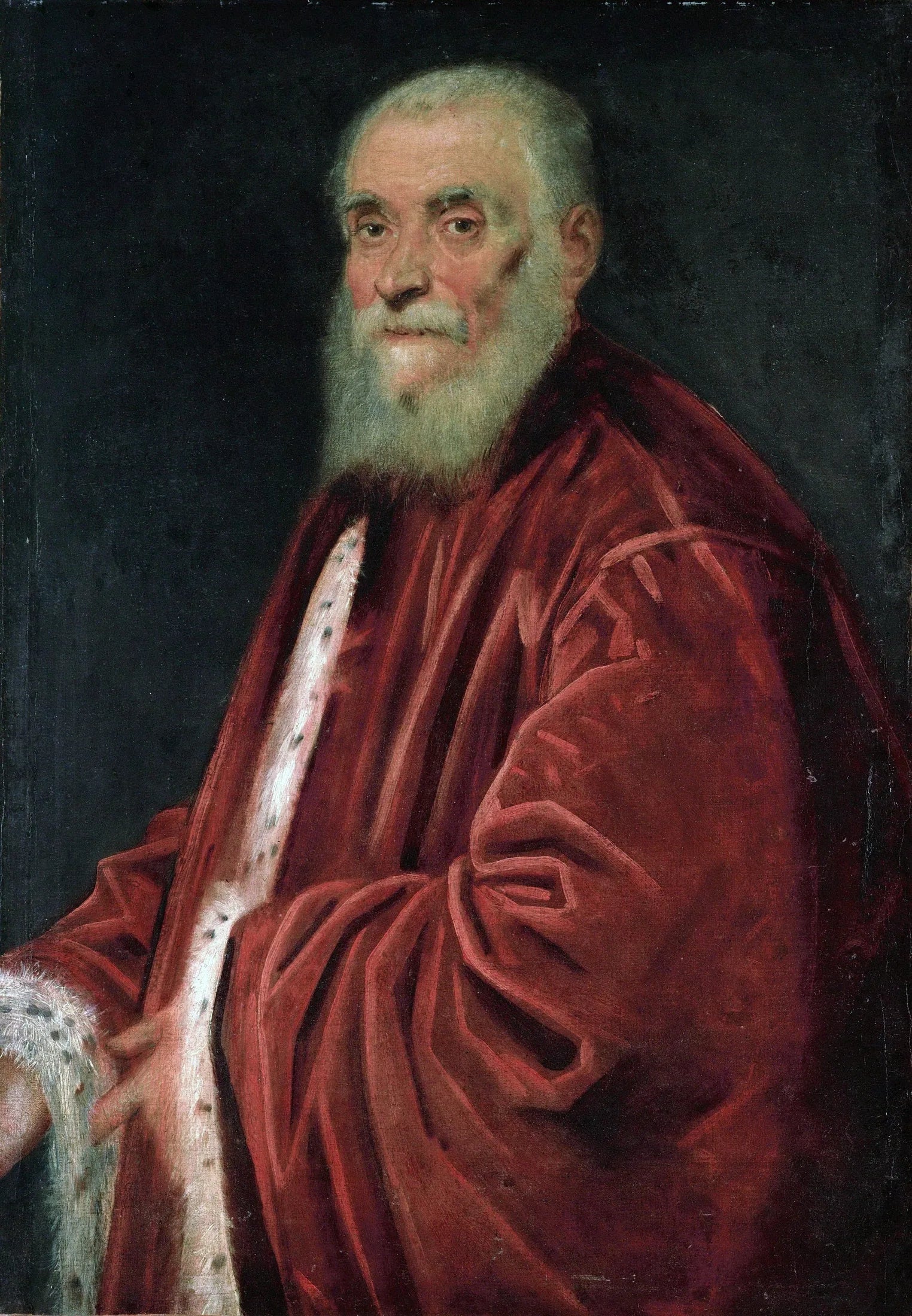 Portrait of the Venetian senator Marco Grimani (died 1583) - Jacopo Tintoretto image 1 reproduction de peinture à l’huile