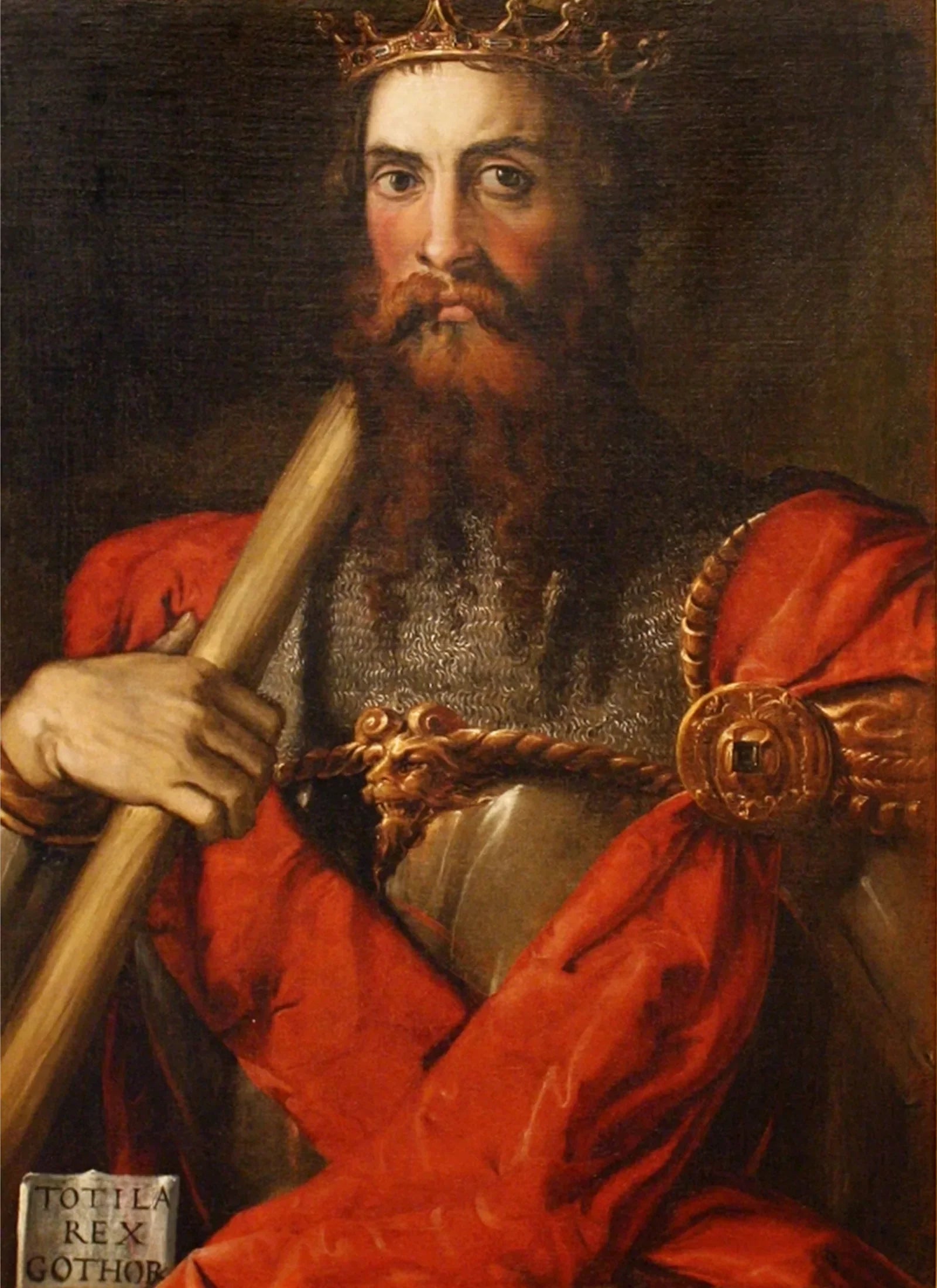Portrait of Totila - Francesco Salviati image 1 reproduction de peinture à l’huile
