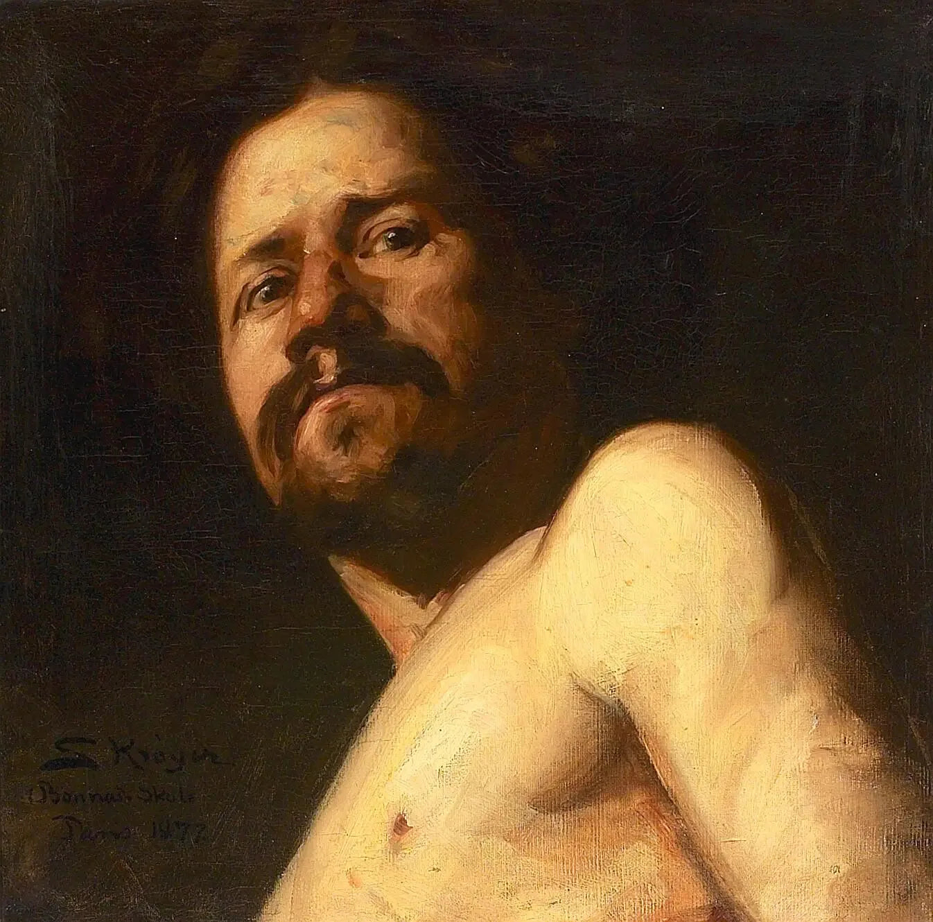 Portrait. - Peder Severin Krøyer image 1 copie peinte à la main à l’huile