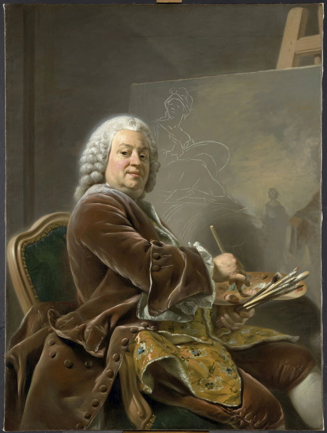 Portrait du peintre Étienne Jeaurat (1699-1789) - Alexandre Roslin