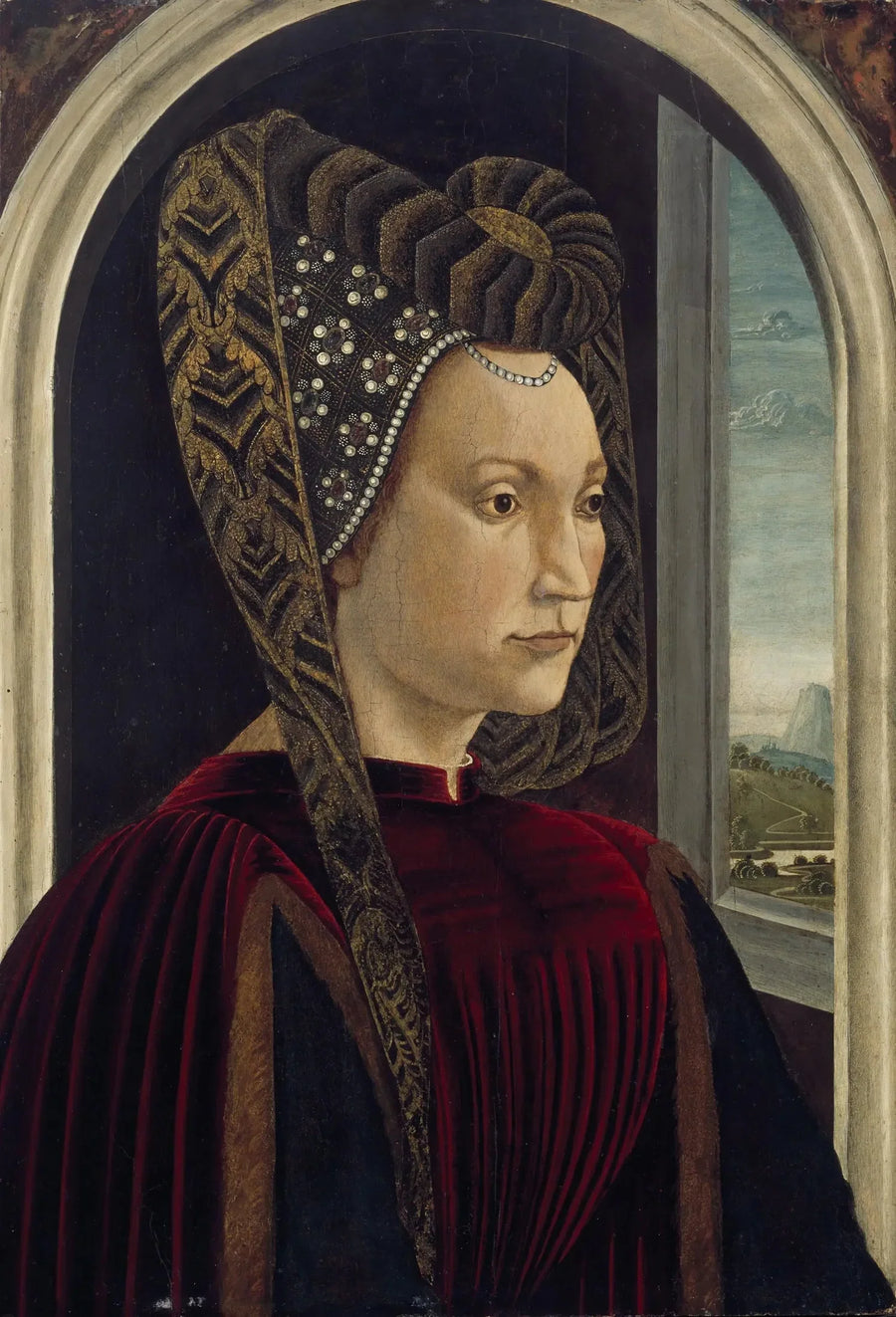 Portrait présumé de Clarice Orsini, épouse de Laurent le Magnifique - Domenico Ghirlandaio