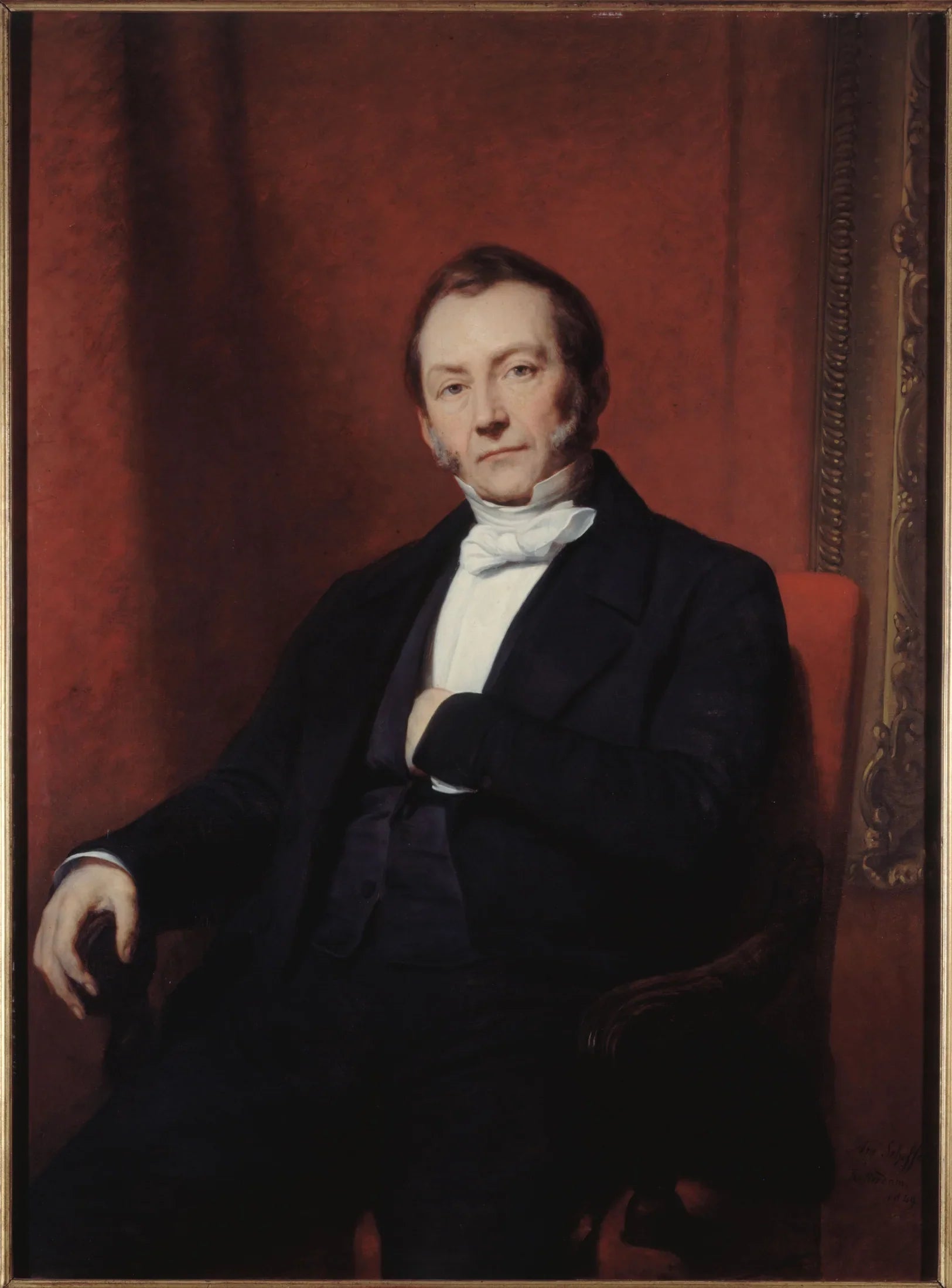 Portrait présumé de Jean Abraham Nottebohm - Ary Scheffer image 1 reproduction de peinture à l’huile