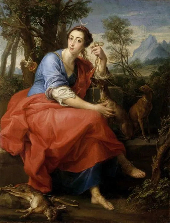 Portrait présumé de la marquise Caterina Gabrielli dans le rôle de Diana - Pompeo Batoni