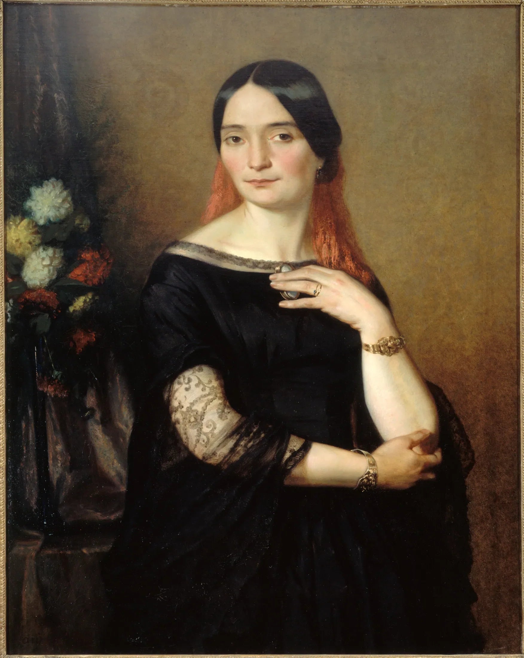 Portrait présumé de Mademoiselle Mars - Ary Scheffer image 1 tableau peint à l’huile sur toile