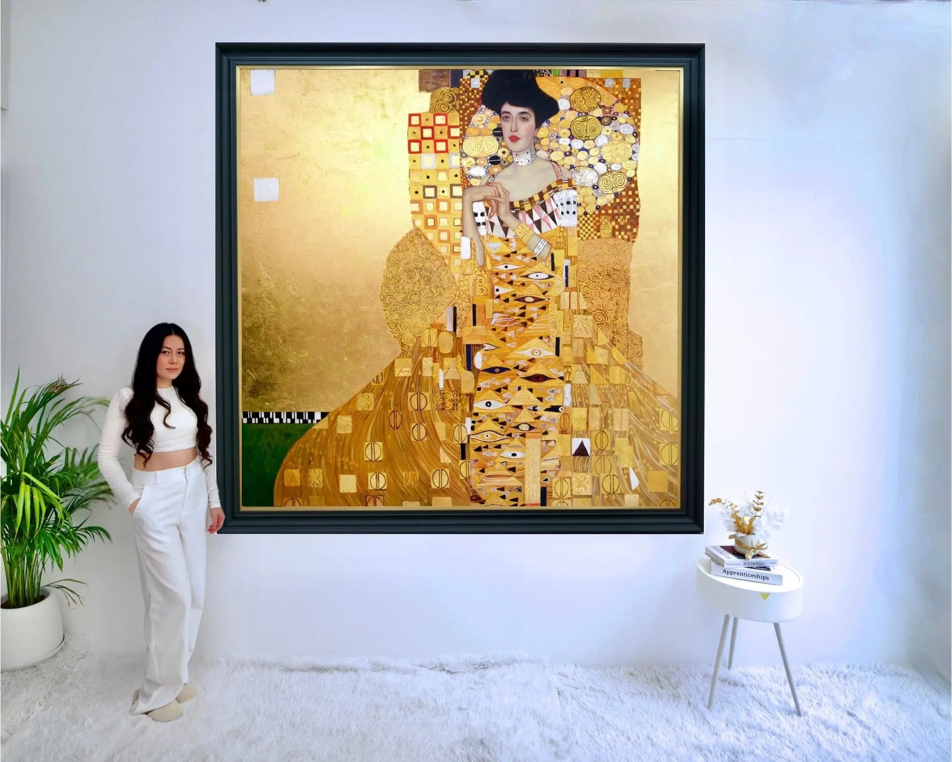 Portrait Réimaginé d'Adele Bloch-Bauer par Master Apollon | 200 x 200 cm image 3 reproduction de peinture à l’huile