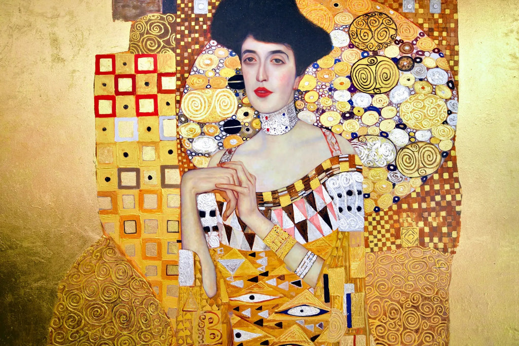 Portrait Réimaginé d'Adele Bloch-Bauer par Master Apollon | 200 x 200 cm image 4 copie de tableau peinte à la main