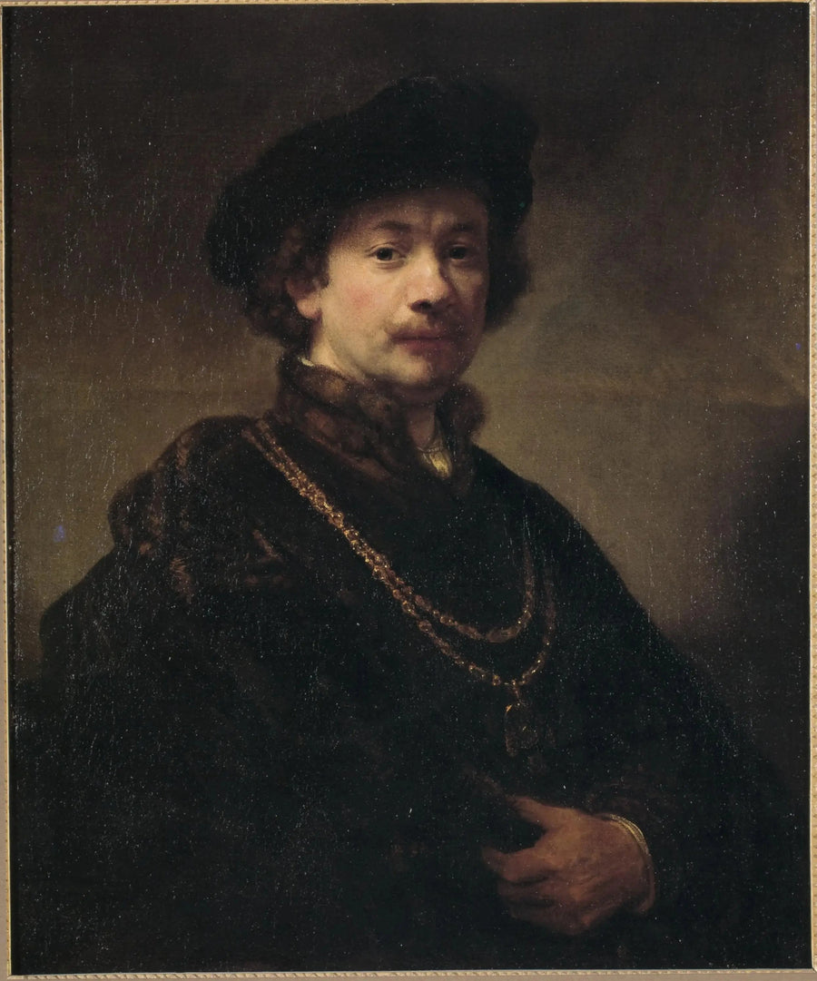 Portrait de Rembrandt au béret, à la chaîne et à la médaille – d’après Rembrandt, après 1640