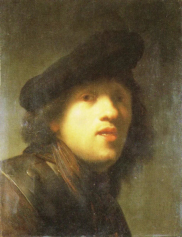 Portrait de Rembrandt à la gorgerette et au béret — d’après Rembrandt, vers 1629, MOA Museum of Art