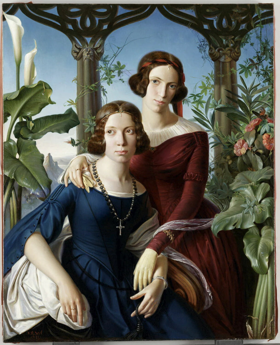 Portrait des sœurs Friderike et Betty Bloem - Johann Richard Seel