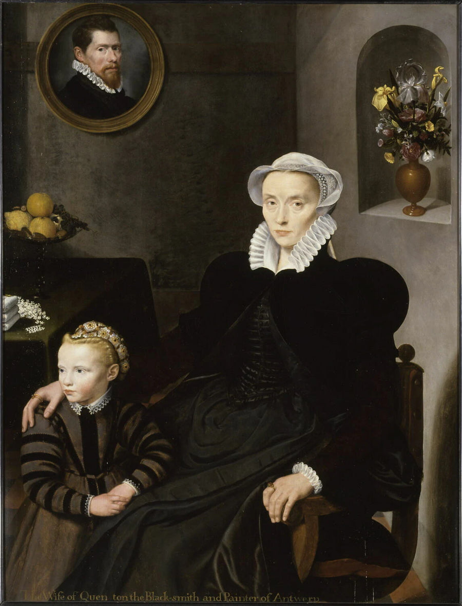 Portrait d'une veuve âgée de quarante ans et d'un enfant - Cornelis de Visscher