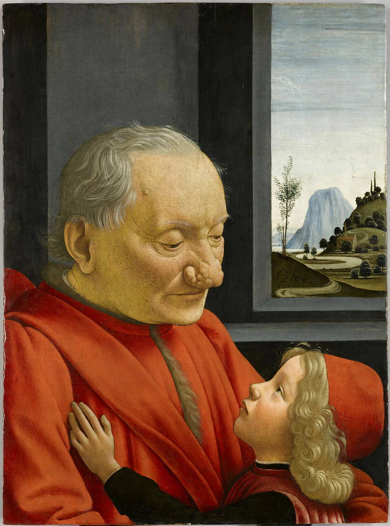 Portrait d'un vieillard et d'un jeune garçon - Ghirlandaio, Domenico (Domenico di Tommaso Bigordi, dit)