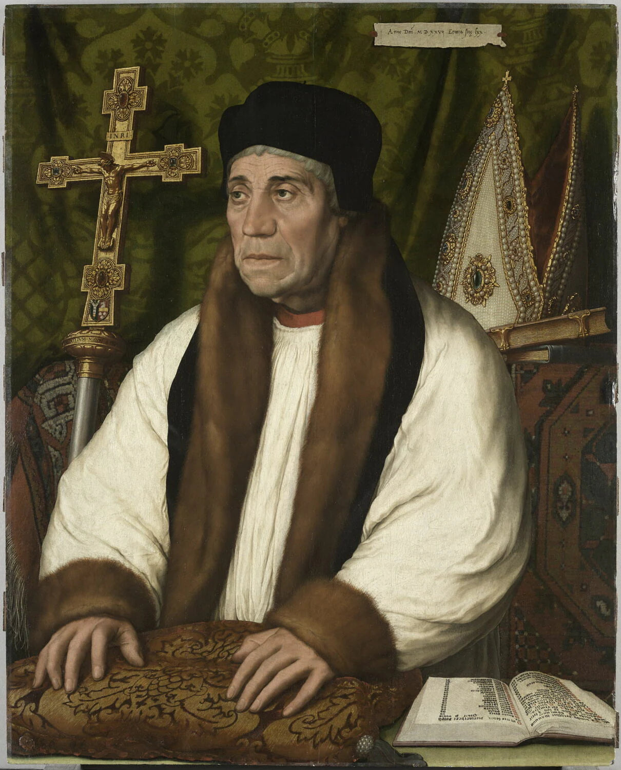 Portrait de William Warham (vers 1450 ?-1532), archevêque de Canterbury depuis 1503 et primat d'Angleterre - Hans Holbein le Jeune