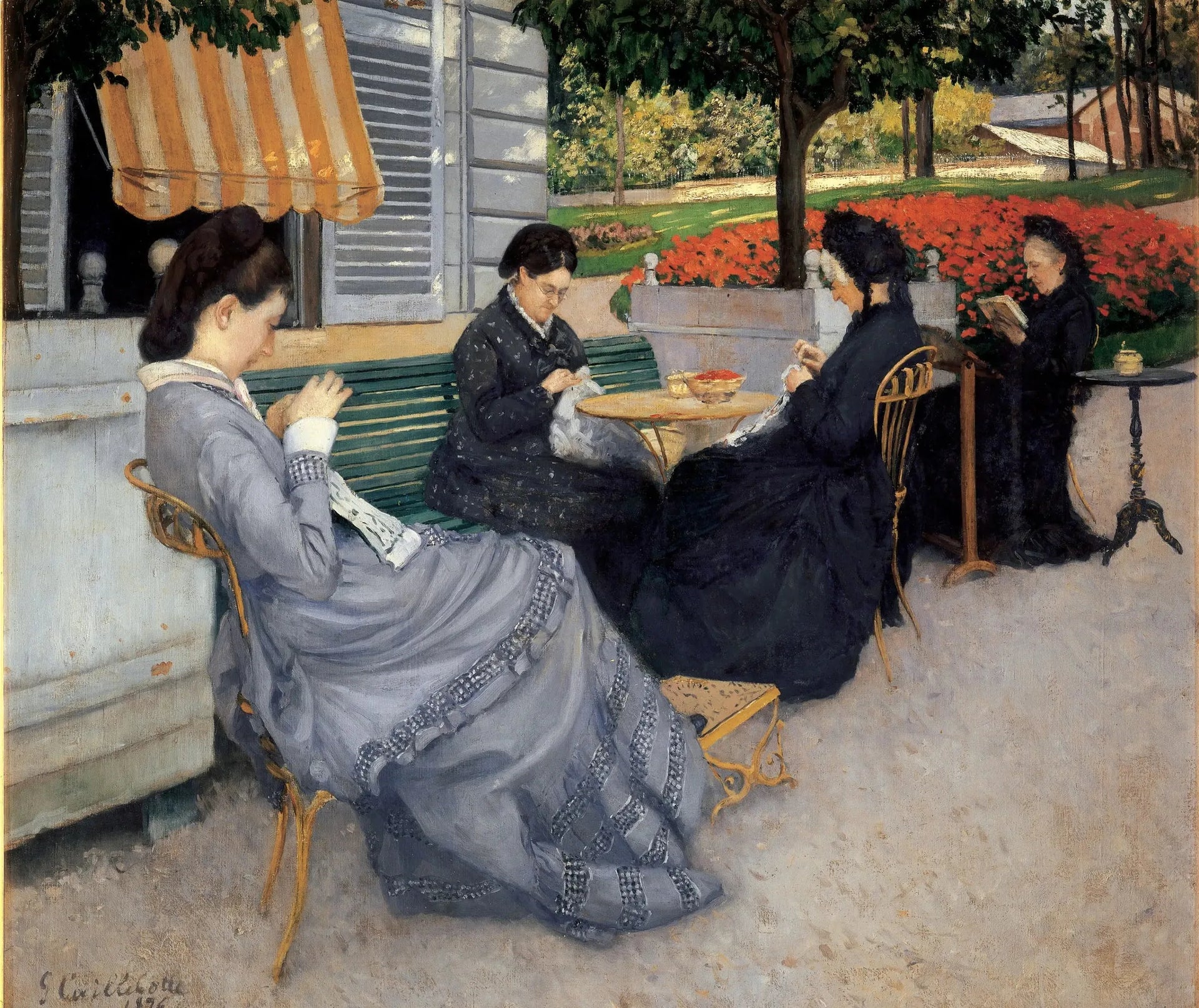 Portraits à la campagne - Gustave Caillebotte image 1 reproduction de peinture à l’huile